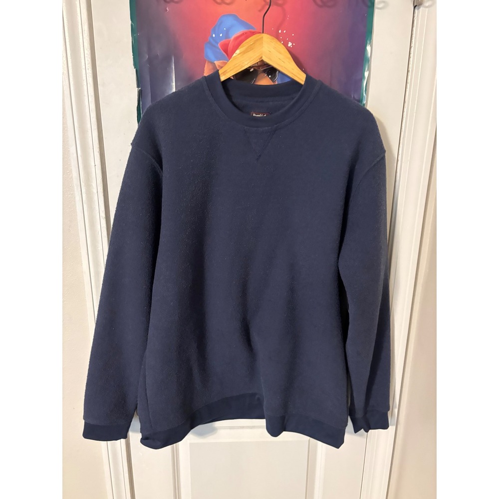 Bolle Golf Mens Navy Blue Crewneck Sweatshirt Fleece Pullover CC8007 L NWT
